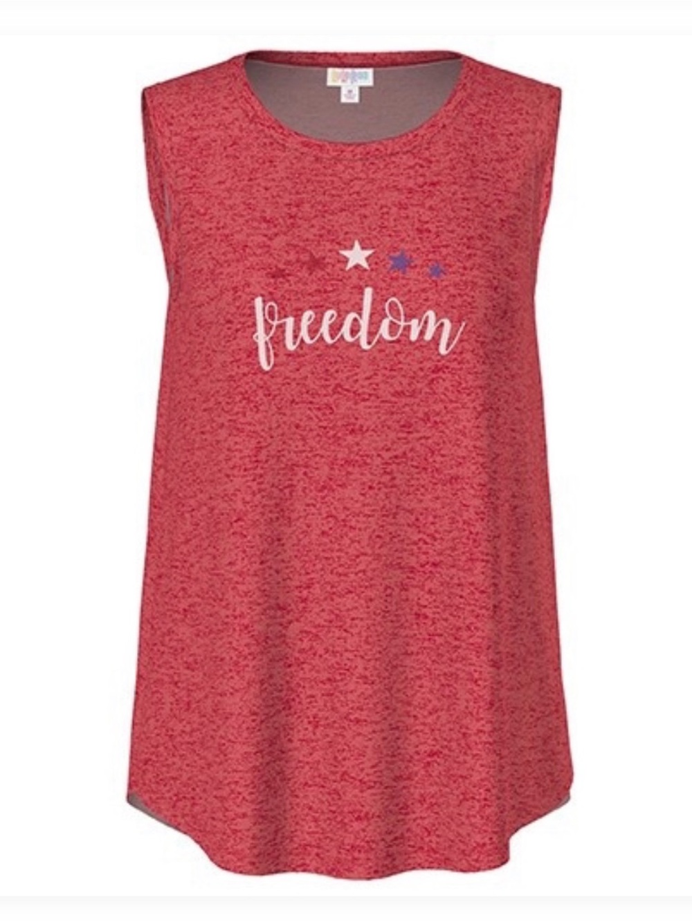 LulaRoe Cocoa Freedom Sleeveless Red Women's Tank Top